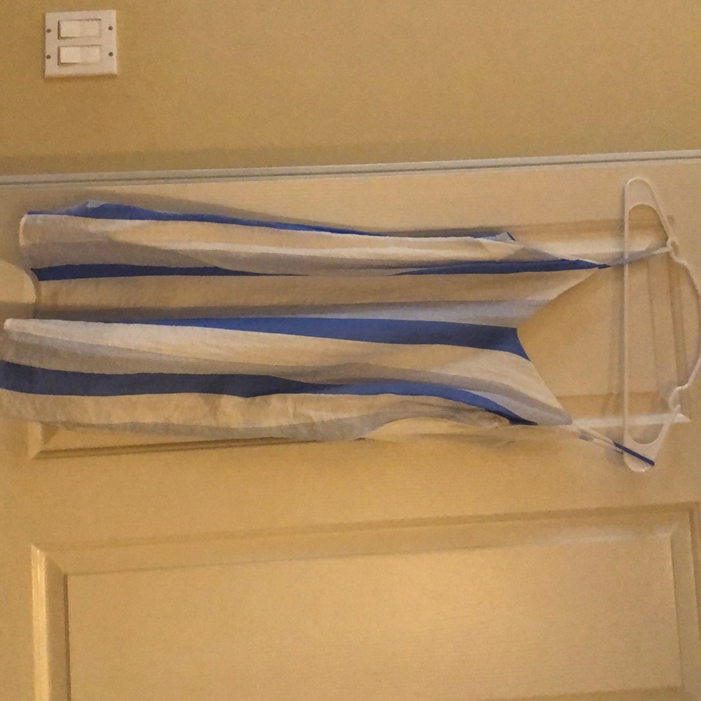 Blue & white stripped mini dress